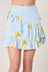 Citrus Picnic Gingham Jess Ruffle Mini Skirt